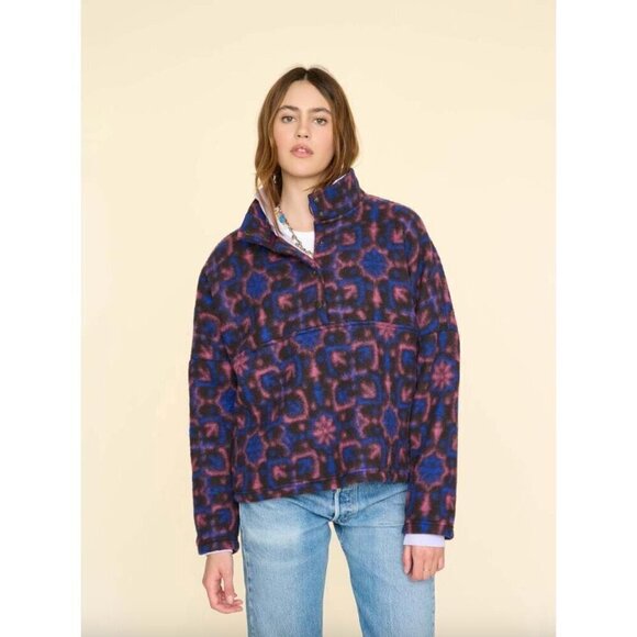 XiRENA Caden Wool Blend Fleece Jacket Blue Smoke Womens Size Large - Picture 1 of 10